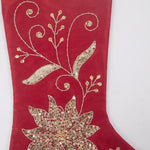 Silk Floral Meander Stocking Red - Pure Apotheca