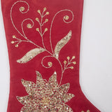 Silk Floral Meander Stocking Red - Pure Apotheca