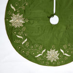 Silk Floral Meander Tree Skirt Green - Pure Apotheca