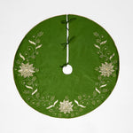 Silk Floral Meander Tree Skirt Green - Pure Apotheca
