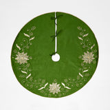 Silk Floral Meander Tree Skirt Green - Pure Apotheca
