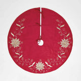 Silk Floral Meander Tree Skirt Red - Pure Apotheca