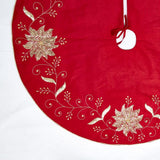 Silk Floral Meander Tree Skirt Red - Pure Apotheca