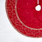 Silk Meander Tree Skirt Red - Pure Apotheca