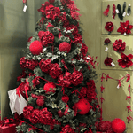 Silk Meander Tree Skirt Red - Pure Apotheca