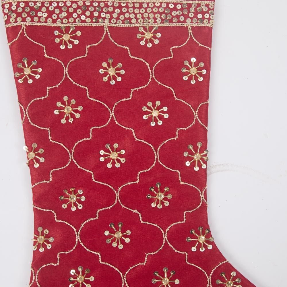 Silk Mosaic Stocking Red - Pure Apotheca