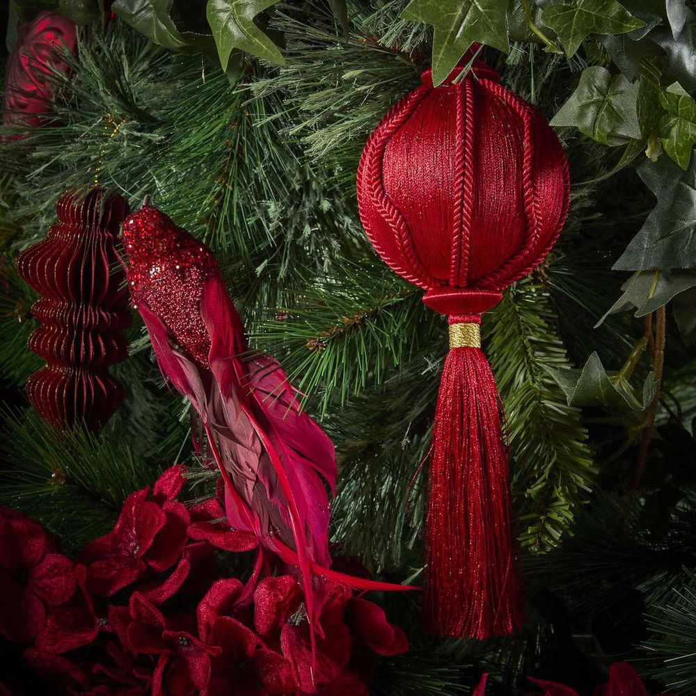 Silk Tassel Bauble Decoration Red - Pure Apotheca