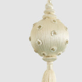 Silk Tassel Sequin Bauble Decoration Ivory - Pure Apotheca