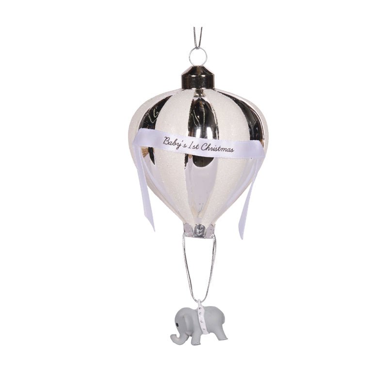 SILVER BABY'S 1ST CHRISTMAS BALLOON - Pure Apotheca