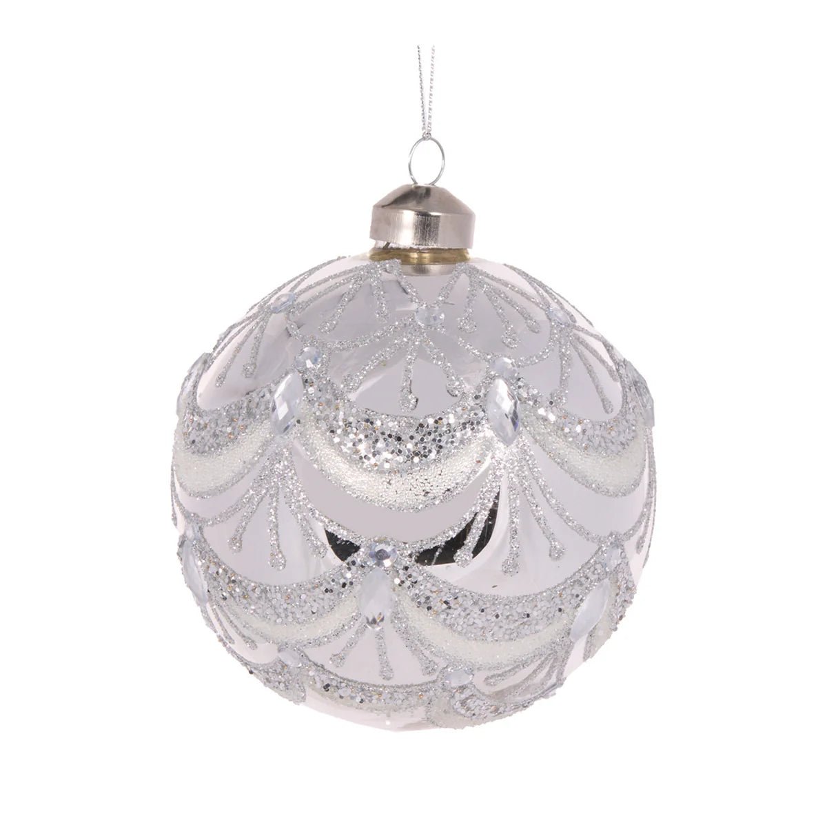 SILVER BEADED VICTORIAN BAUBLE - Pure Apotheca