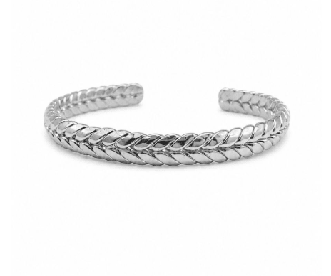 Silver Braided Cuff - Pure Apotheca