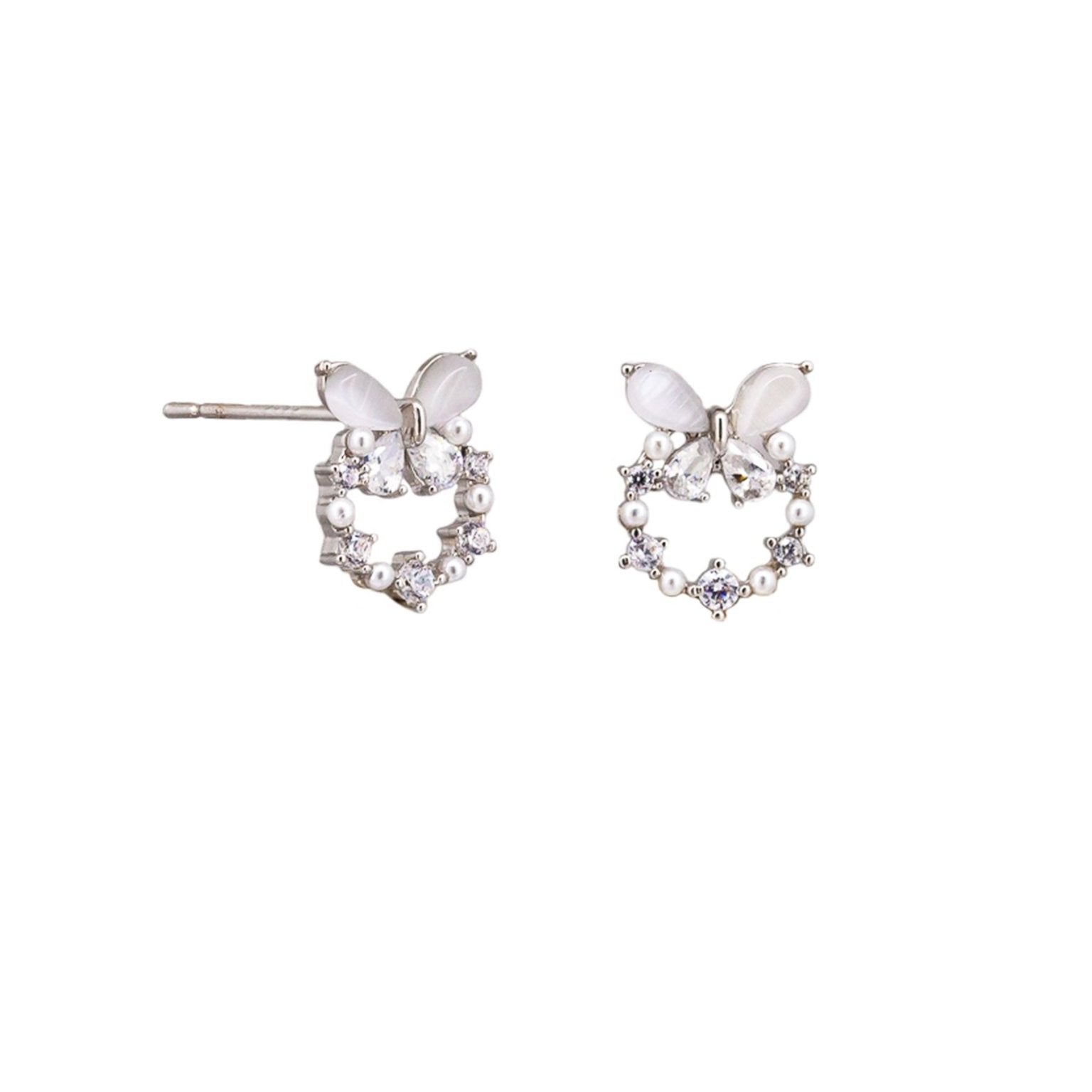 Silver Butterfly Garland Earring - Pure Apotheca