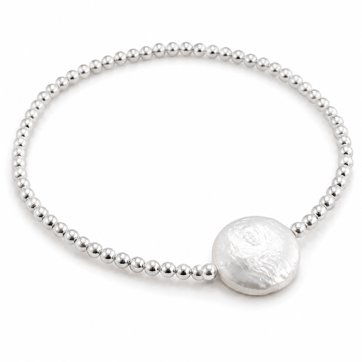 Silver Coin Pearl Bracelet - Pure Apotheca