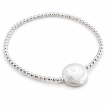 Silver Coin Pearl Bracelet - Pure Apotheca