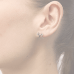 Silver Crinkle Bow Earring - Pure Apotheca