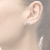 Silver Crinkle Bow Earring - Pure Apotheca