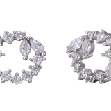Silver Crystal Floret Earring - Pure Apotheca