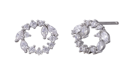 Silver Crystal Floret Earring - Pure Apotheca