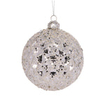 SILVER GLITTERED HARLEQUIN BAUBLE - Pure Apotheca