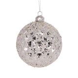 SILVER GLITTERED HARLEQUIN BAUBLE - Pure Apotheca