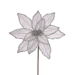 SILVER GLITTERED ORGANZA POINSETTIA - Pure Apotheca