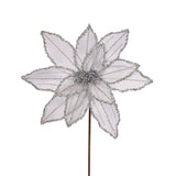 SILVER GLITTERED ORGANZA POINSETTIA - Pure Apotheca