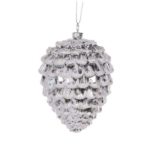 SILVER LAYERED PINECONE HANGING - Pure Apotheca