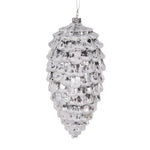 SILVER LAYERED PINECONE LONG HANGING - Pure Apotheca