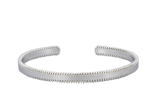 Silver Mesh Cuff Bangle - Pure Apotheca