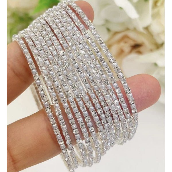 Silver Pearl CZ Tennis Bracelet - Pure Apotheca