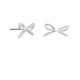 Silver Penny Bow Pearl Earring - Pure Apotheca