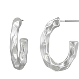 Silver Pressed Hoops - Pure Apotheca