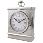 Silver Rectangle Mantle Clock Large - Pure Apotheca