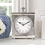 Silver Rectangle Mantle Clock Large - Pure Apotheca