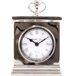 Silver Rectangle Mantle Clock Large - Pure Apotheca