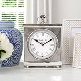 Silver Rectangle Mantle Clock Large - Pure Apotheca