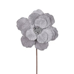 SILVER SIMPLE LAYERED VELVET FLOWER - Pure Apotheca