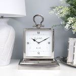 Silver Square Stepped Mantle Clock Large - Pure Apotheca