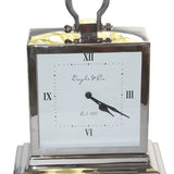 Silver Square Stepped Mantle Clock Large - Pure Apotheca