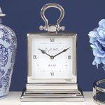 Silver Square Stepped Mantle Clock Small - Pure Apotheca