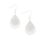 Silver Tear Drop Web Earring - Pure Apotheca