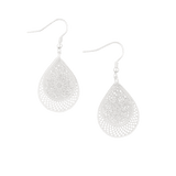 Silver Tear Drop Web Earring - Pure Apotheca