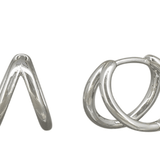 Silver Viola Hoops - Pure Apotheca