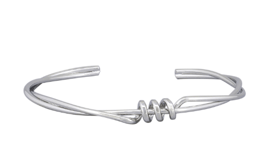 Silver Wire Twist Bangle - Pure Apotheca