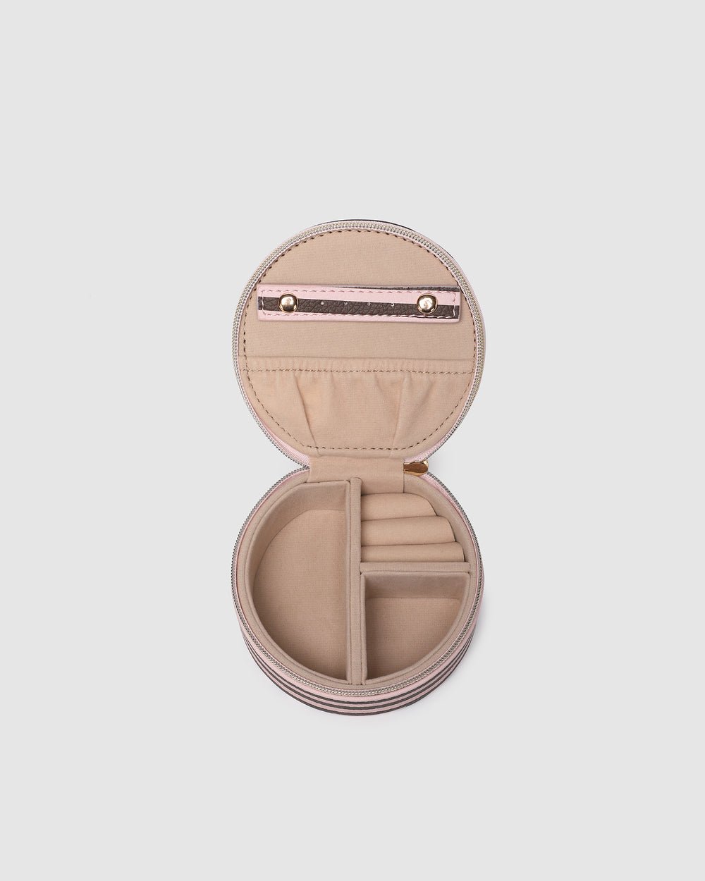 Sisco Stripe Jewellery Box Pink/Chocolate - Pure Apotheca
