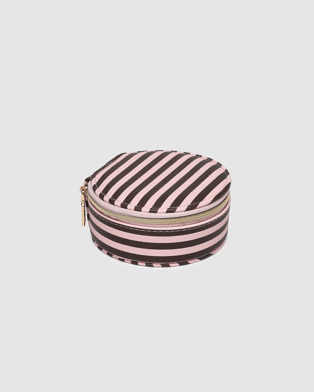 Sisco Stripe Jewellery Box Pink/Chocolate - Pure Apotheca