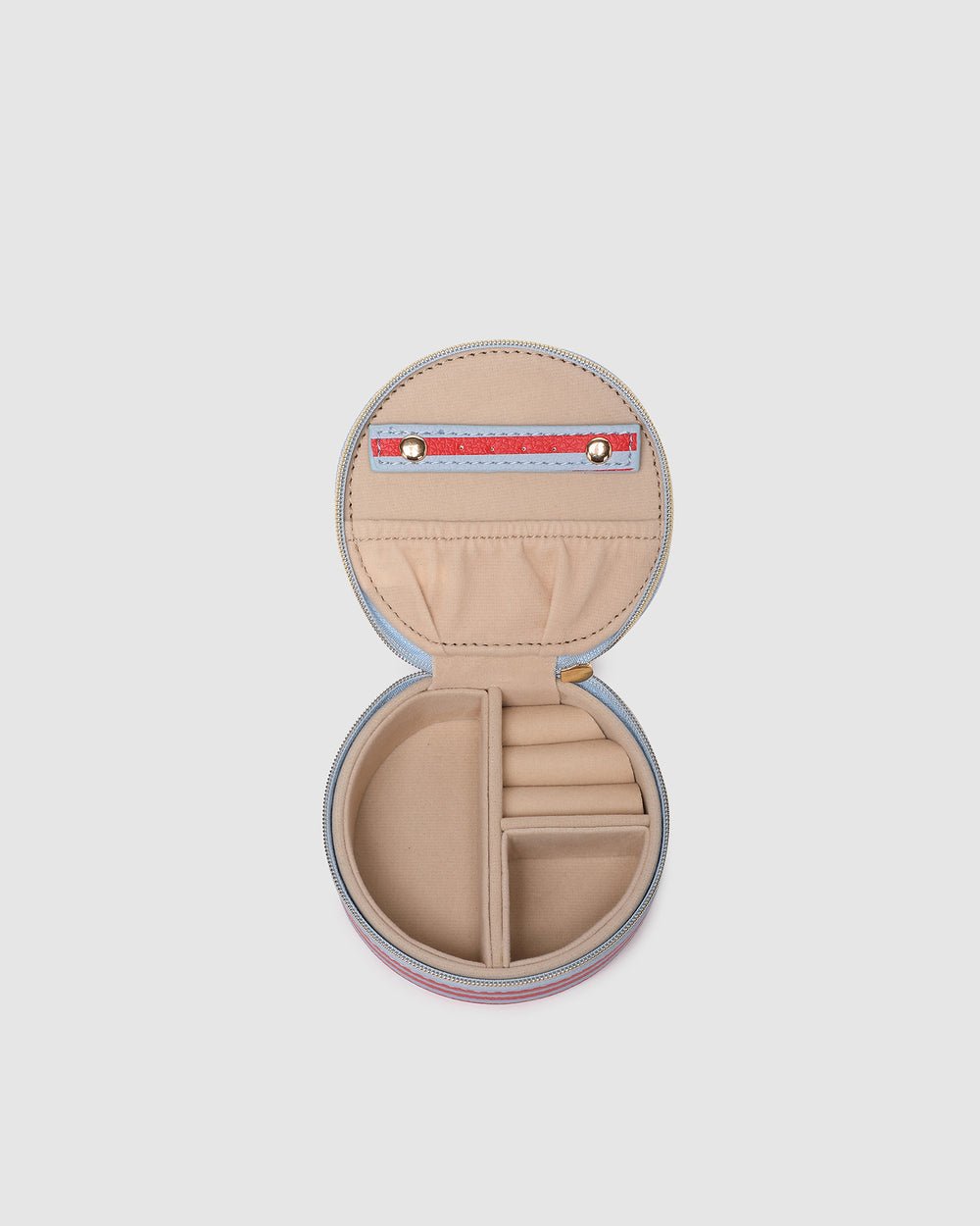 Sisco Stripe Jewellery Box Red/Sky Blue - Pure Apotheca