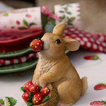 SITTING RABBIT WITH STRAWBERRY BASKET - Pure Apotheca