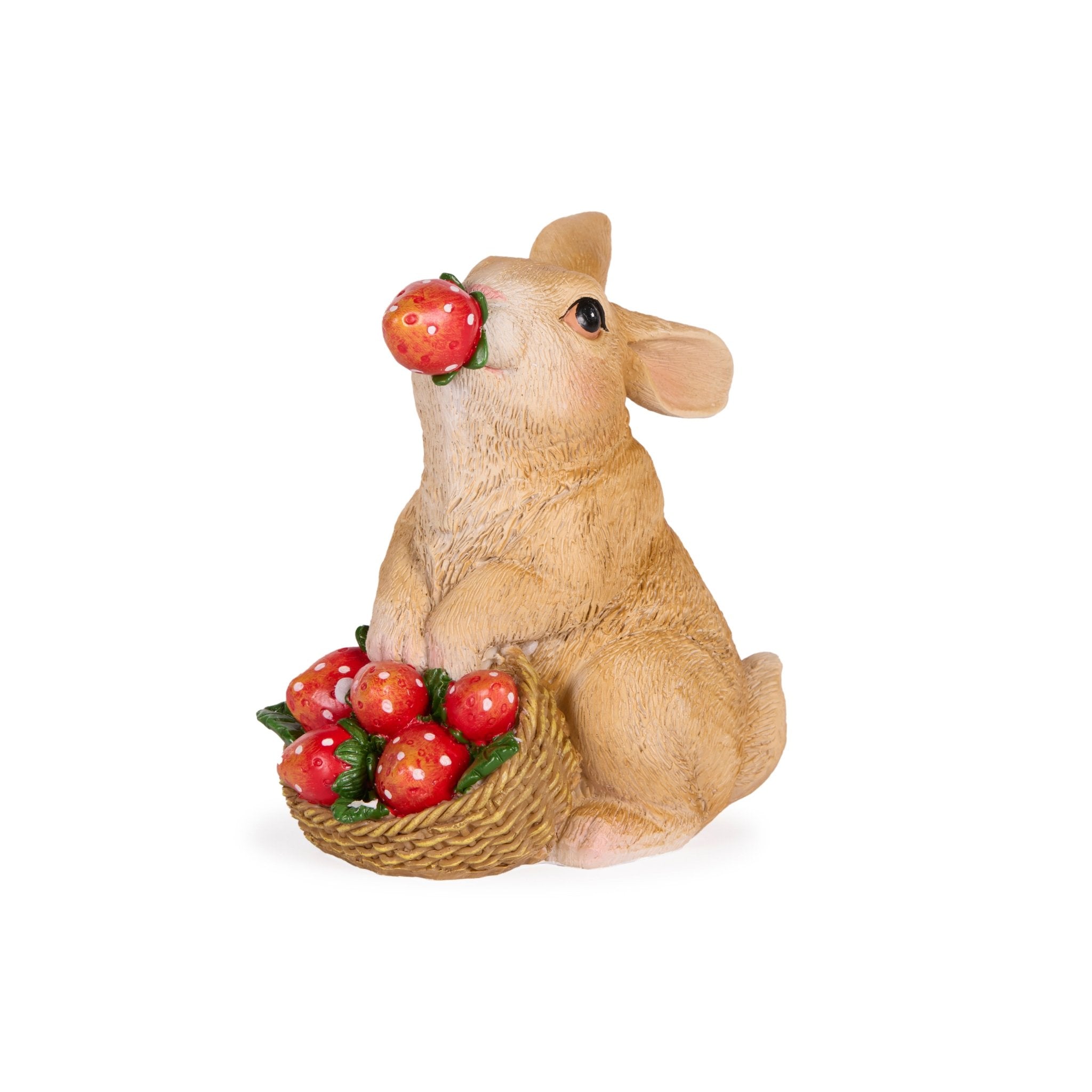 SITTING RABBIT WITH STRAWBERRY BASKET - Pure Apotheca