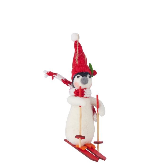 Skiing Penguin Felt Hanging Ornament - Pure Apotheca